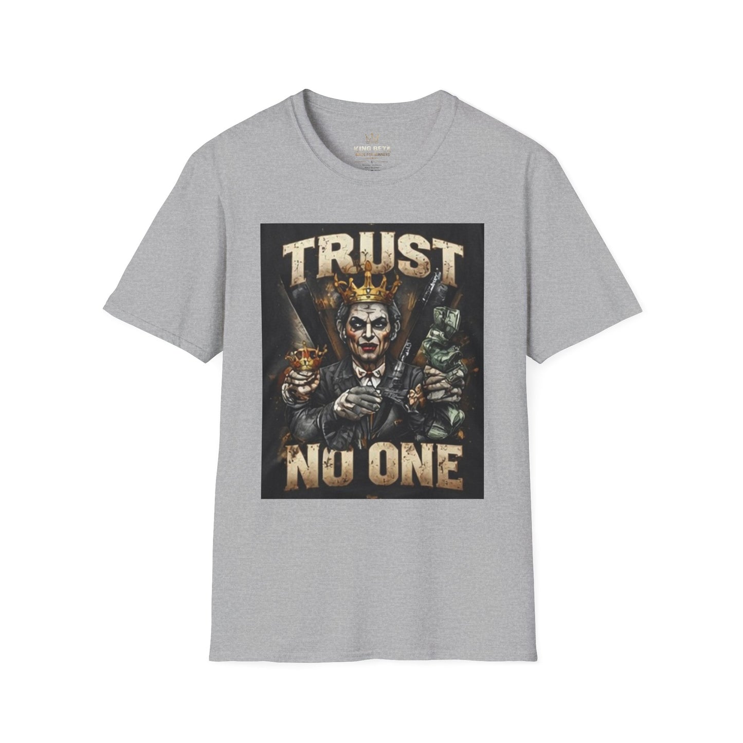 Trust No One T-Shirt — Dark Joker Crown Graphic Tee