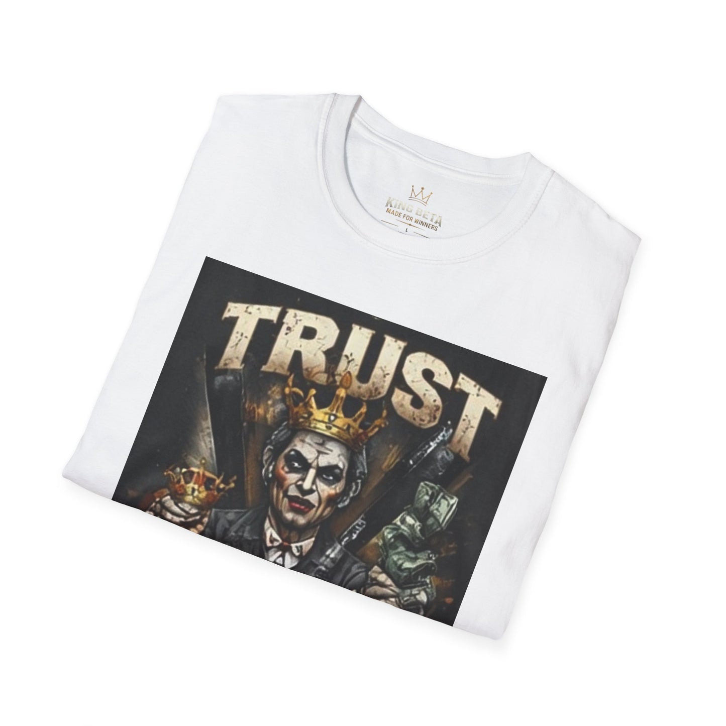 Trust No One T-Shirt — Dark Joker Crown Graphic Tee