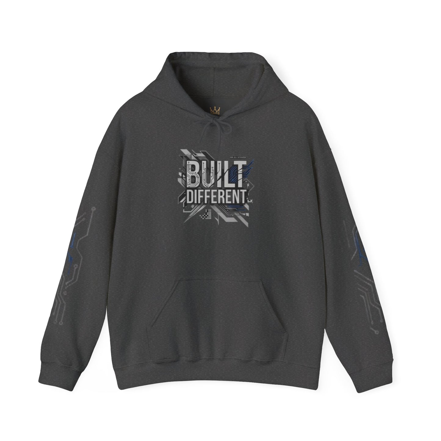 Built Different Hoodie — Tech Circuit Graphic Pullover