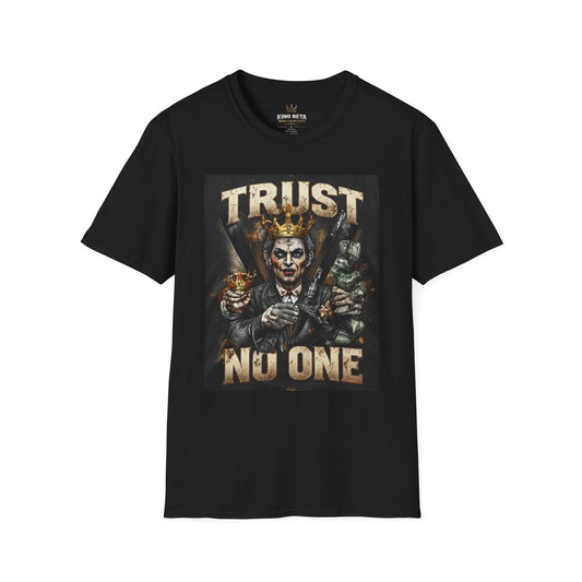 Trust No One T-Shirt — Dark Joker Crown Graphic Tee