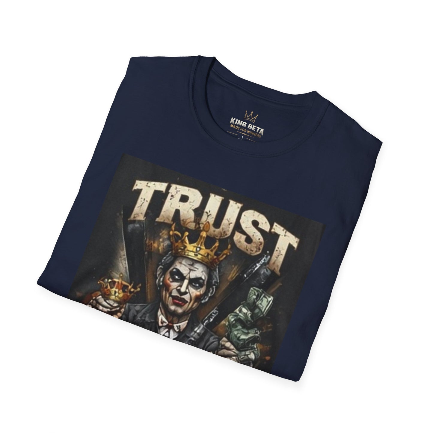 Trust No One T-Shirt — Dark Joker Crown Graphic Tee