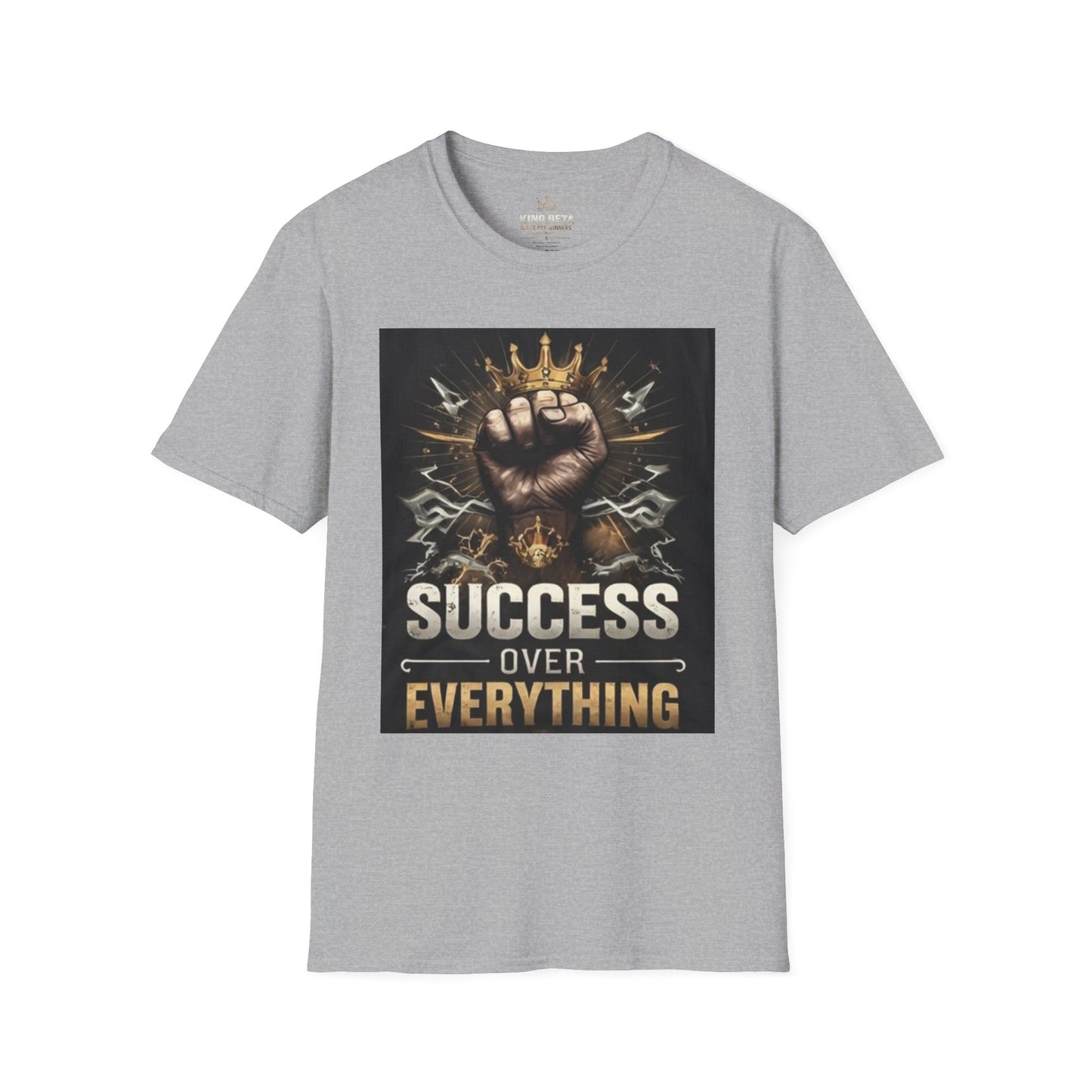 Success Over Everything T-Shirt — Motivational Crown Fist Graphic Tee