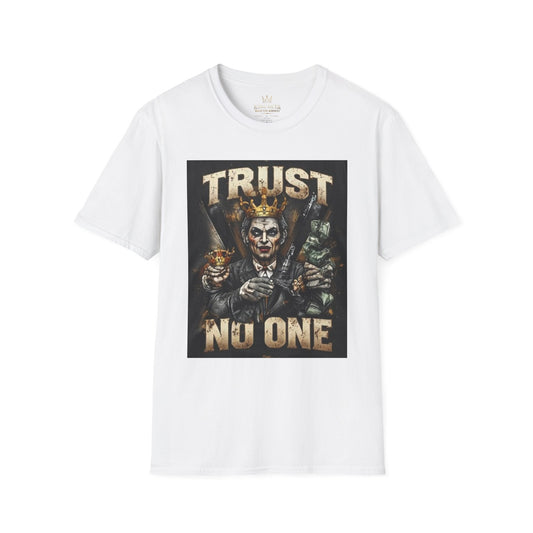 Trust No One T-Shirt — Dark Joker Crown Graphic Tee