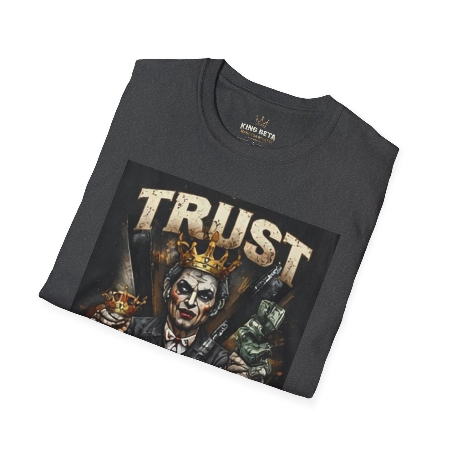 Trust No One T-Shirt — Dark Joker Crown Graphic Tee