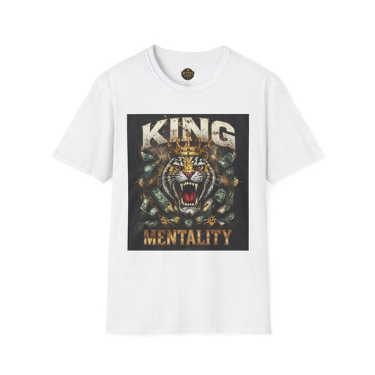 King Mentality Tiger T-Shirt — Bold Vintage Roaring Tiger Graphic Tee