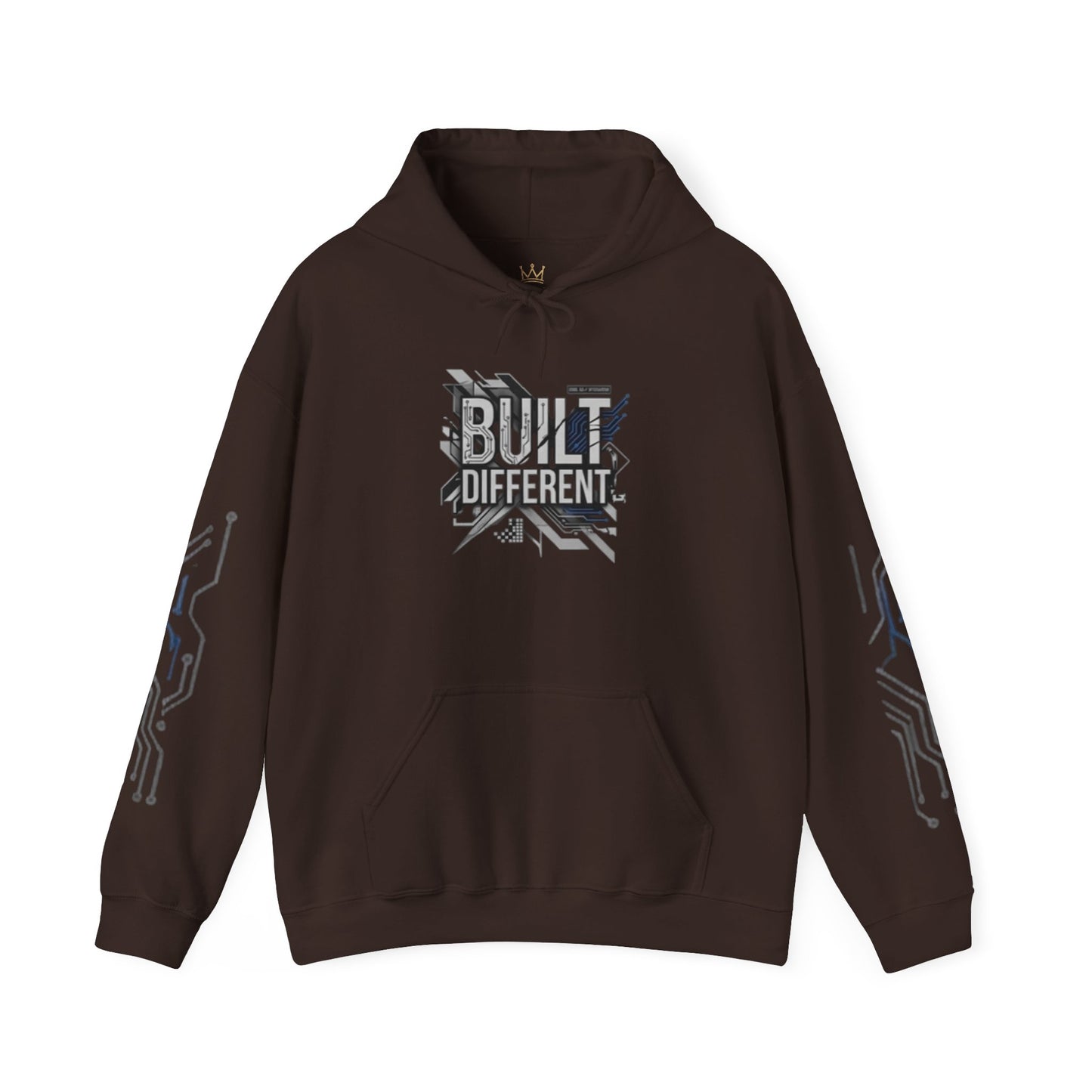 Built Different Hoodie — Tech Circuit Graphic Pullover