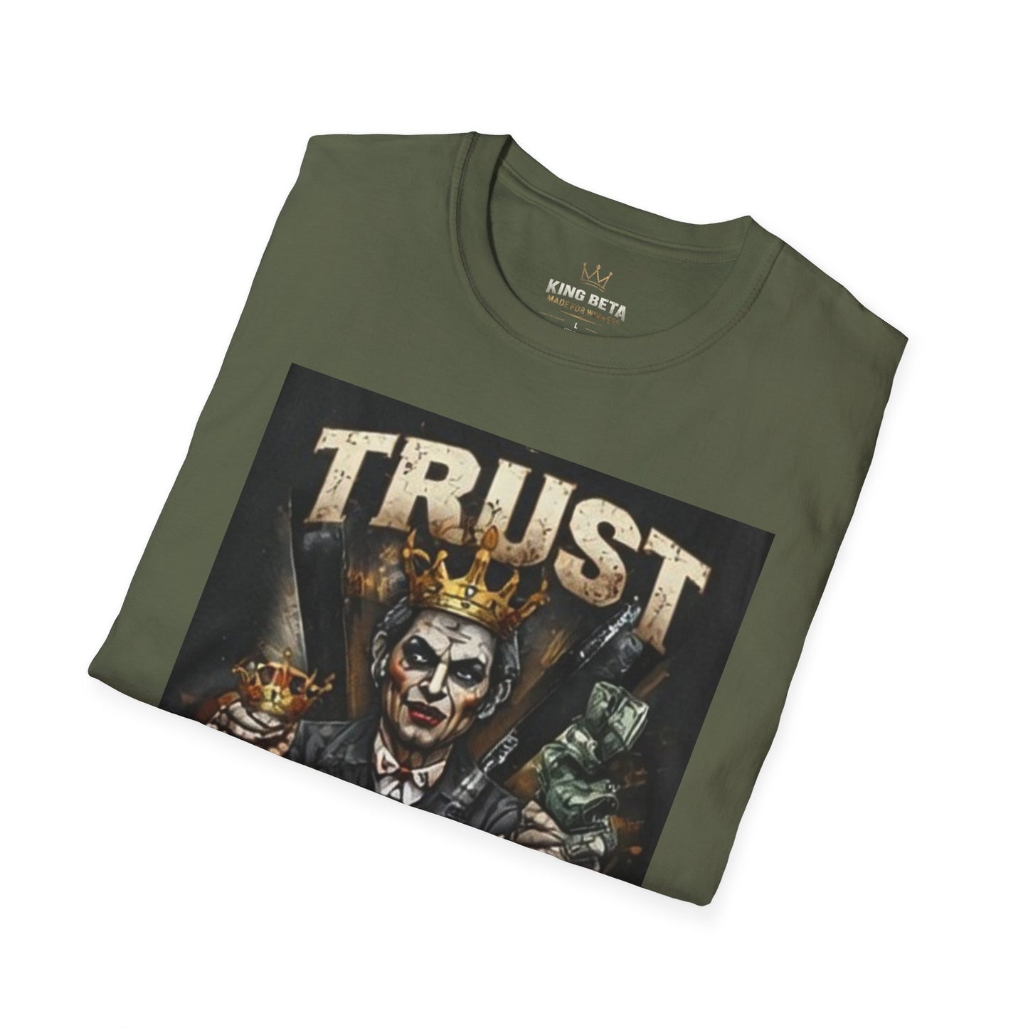 Trust No One T-Shirt — Dark Joker Crown Graphic Tee