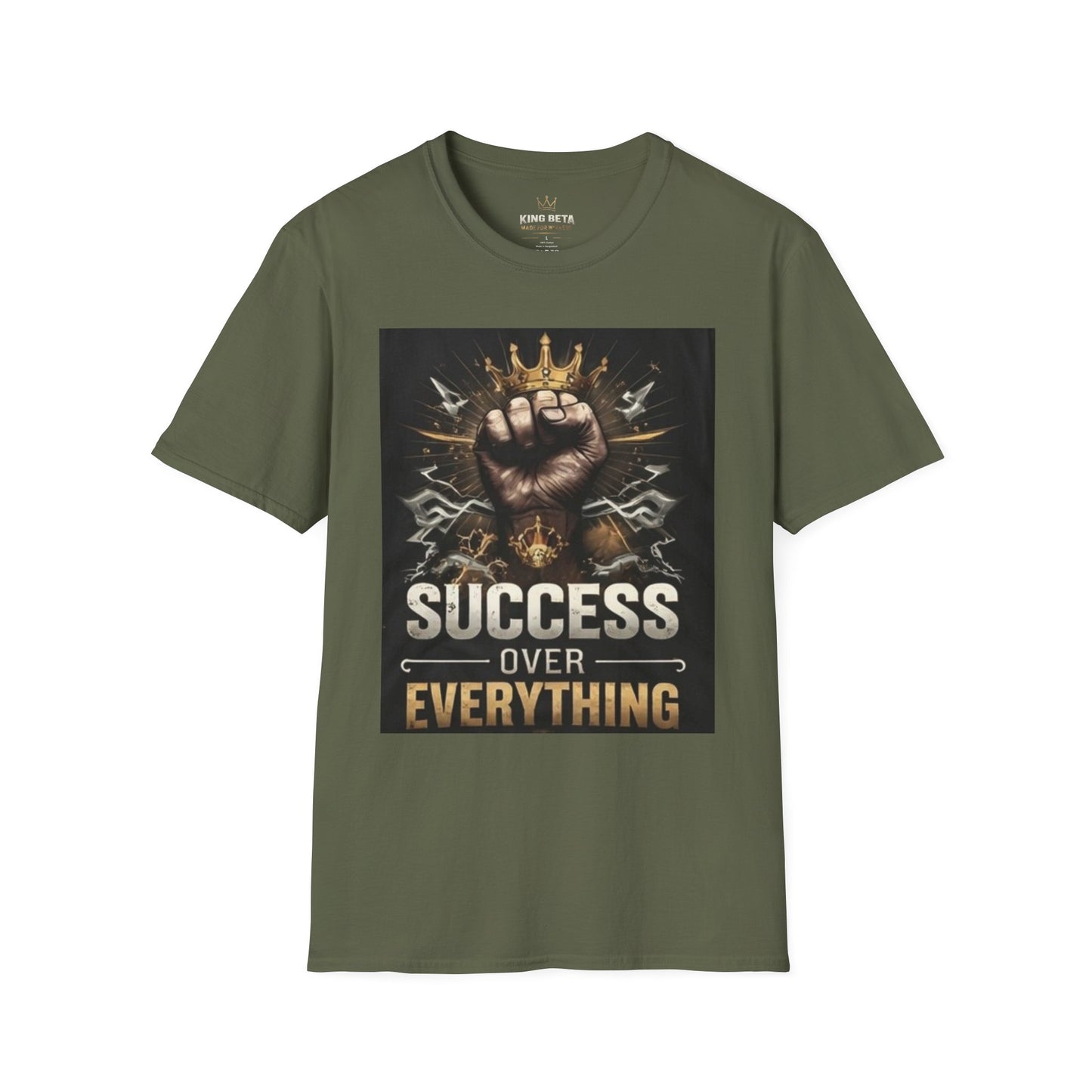 Success Over Everything T-Shirt — Motivational Crown Fist Graphic Tee