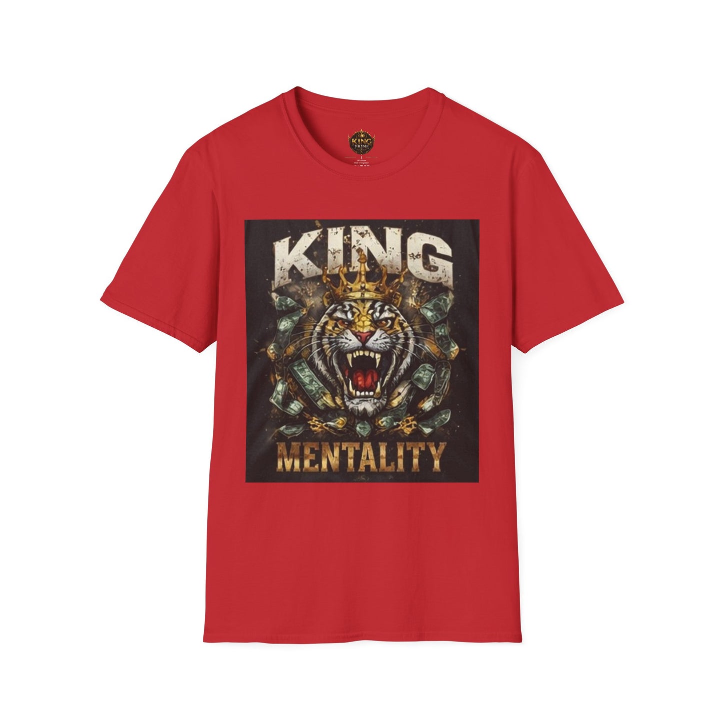 King Mentality Tiger T-Shirt — Bold Vintage Roaring Tiger Graphic Tee