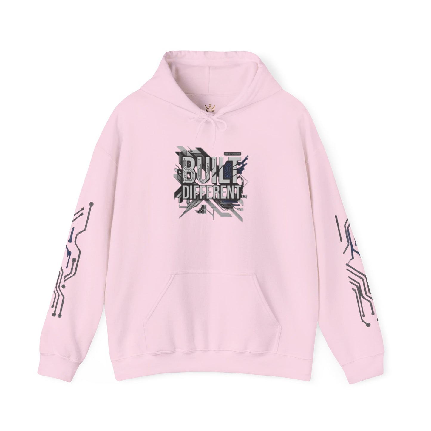 Built Different Hoodie — Tech Circuit Graphic Pullover
