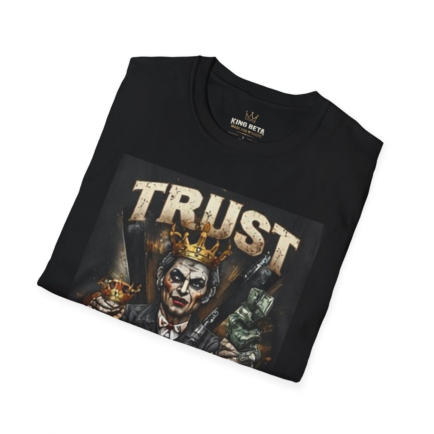 Trust No One T-Shirt — Dark Joker Crown Graphic Tee