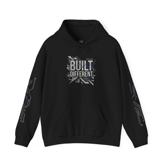 Built Different Hoodie — Tech Circuit Graphic Pullover