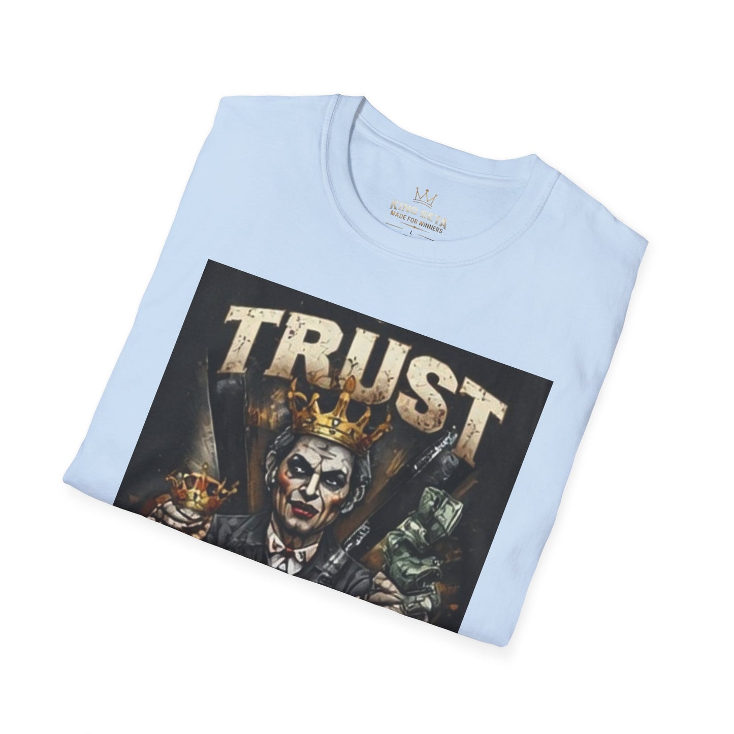 Trust No One T-Shirt — Dark Joker Crown Graphic Tee