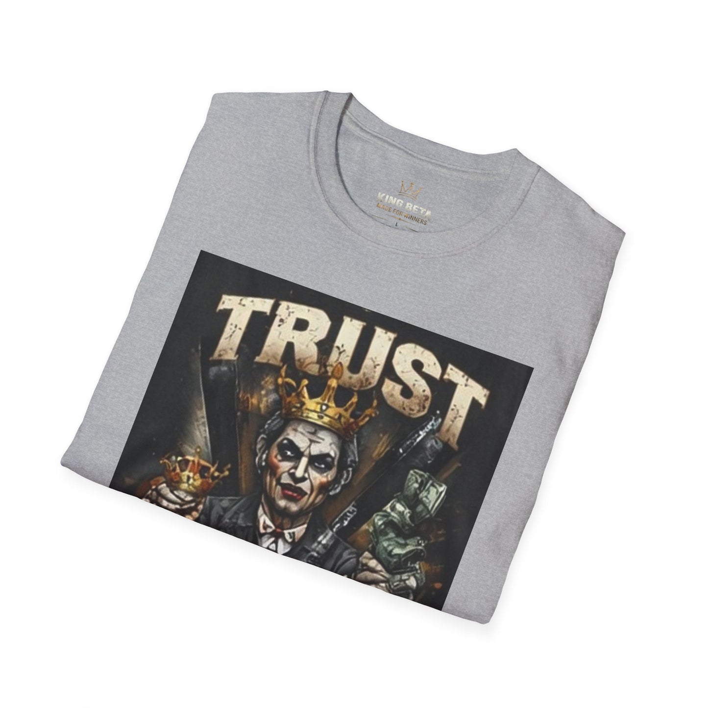 Trust No One T-Shirt — Dark Joker Crown Graphic Tee