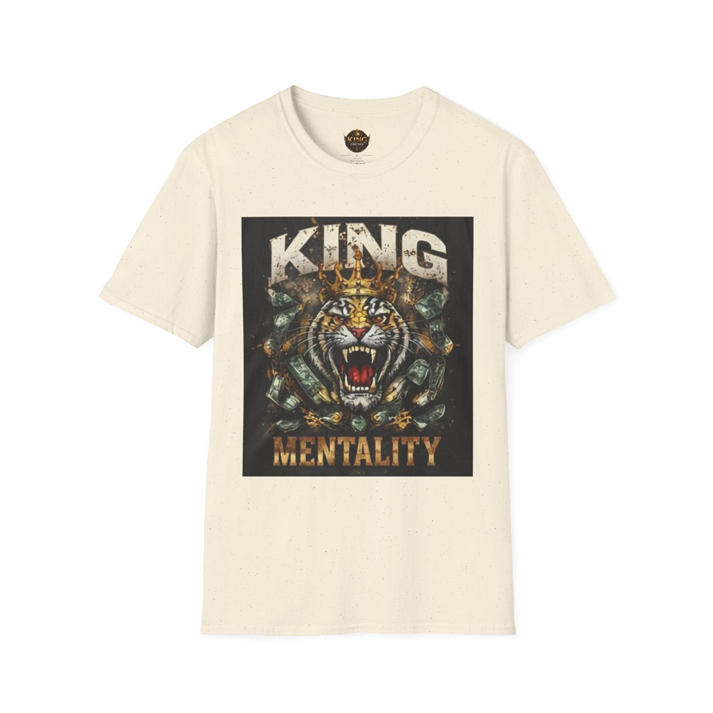 King Mentality Tiger T-Shirt — Bold Vintage Roaring Tiger Graphic Tee