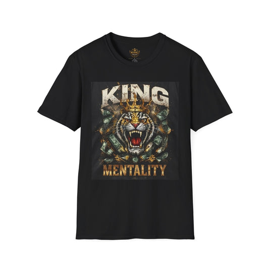 King Mentality Tiger T-Shirt — Bold Vintage Roaring Tiger Graphic Tee