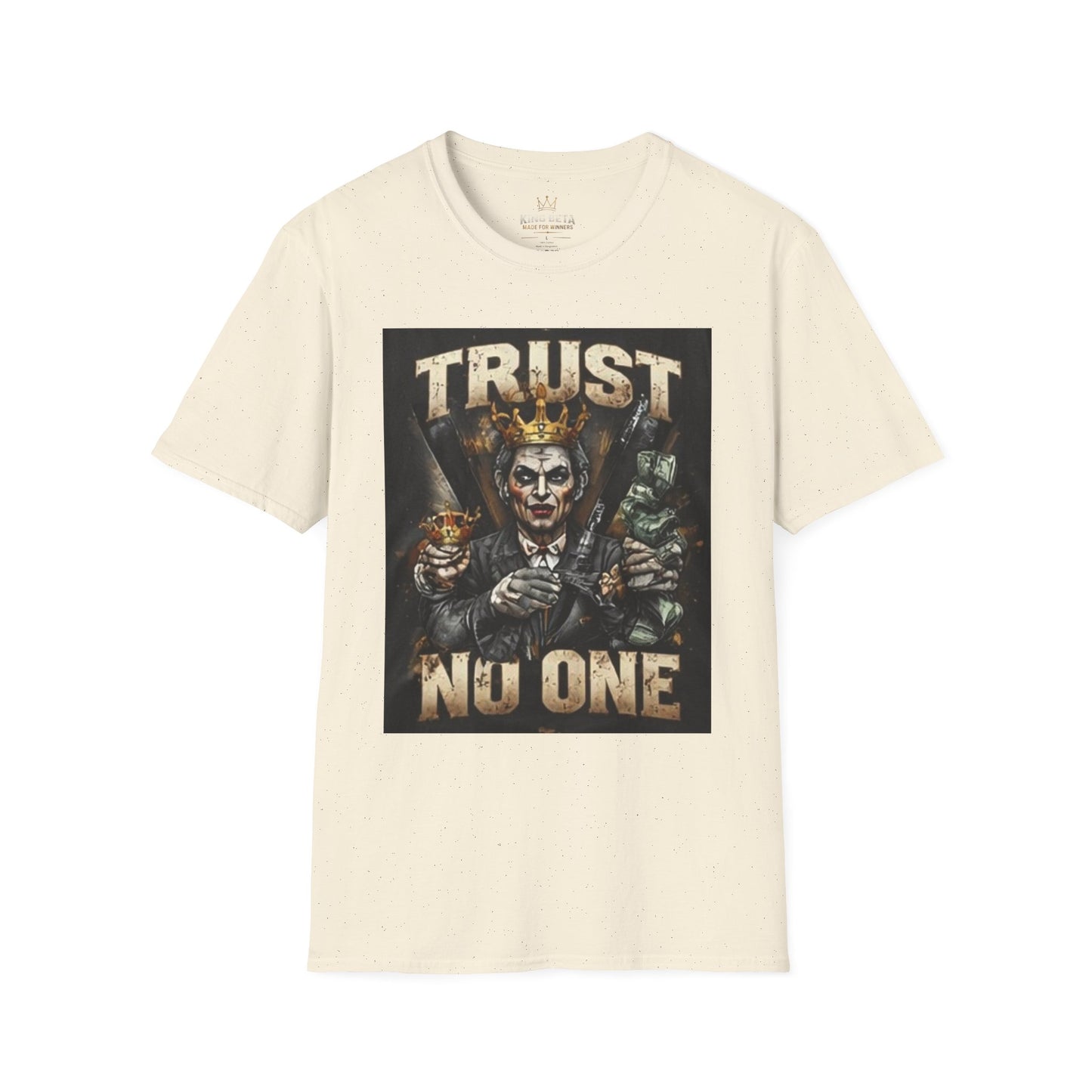 Trust No One T-Shirt — Dark Joker Crown Graphic Tee