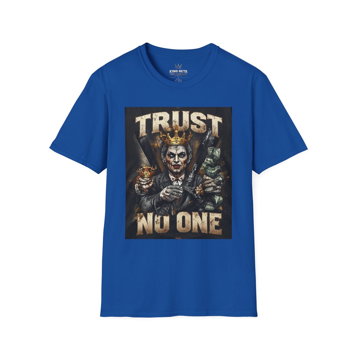 Trust No One T-Shirt — Dark Joker Crown Graphic Tee