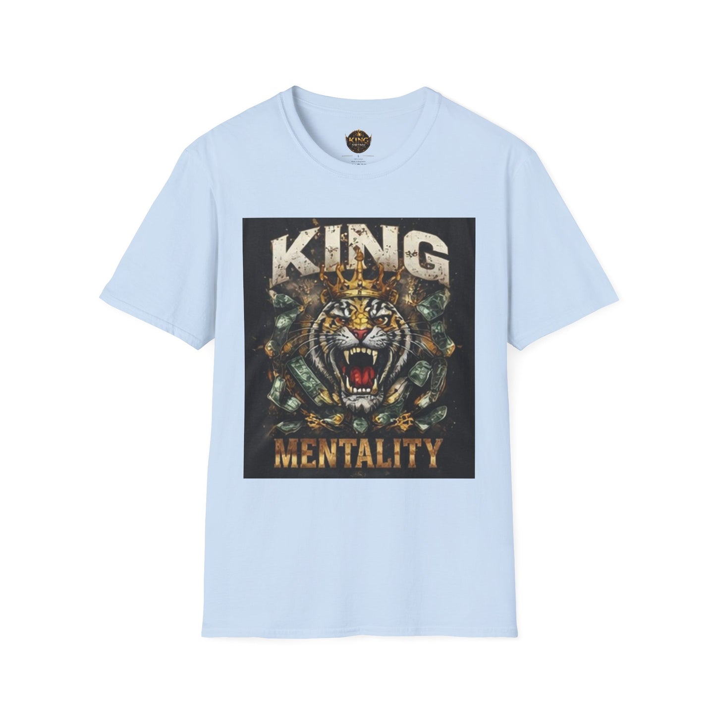 King Mentality Tiger T-Shirt — Bold Vintage Roaring Tiger Graphic Tee