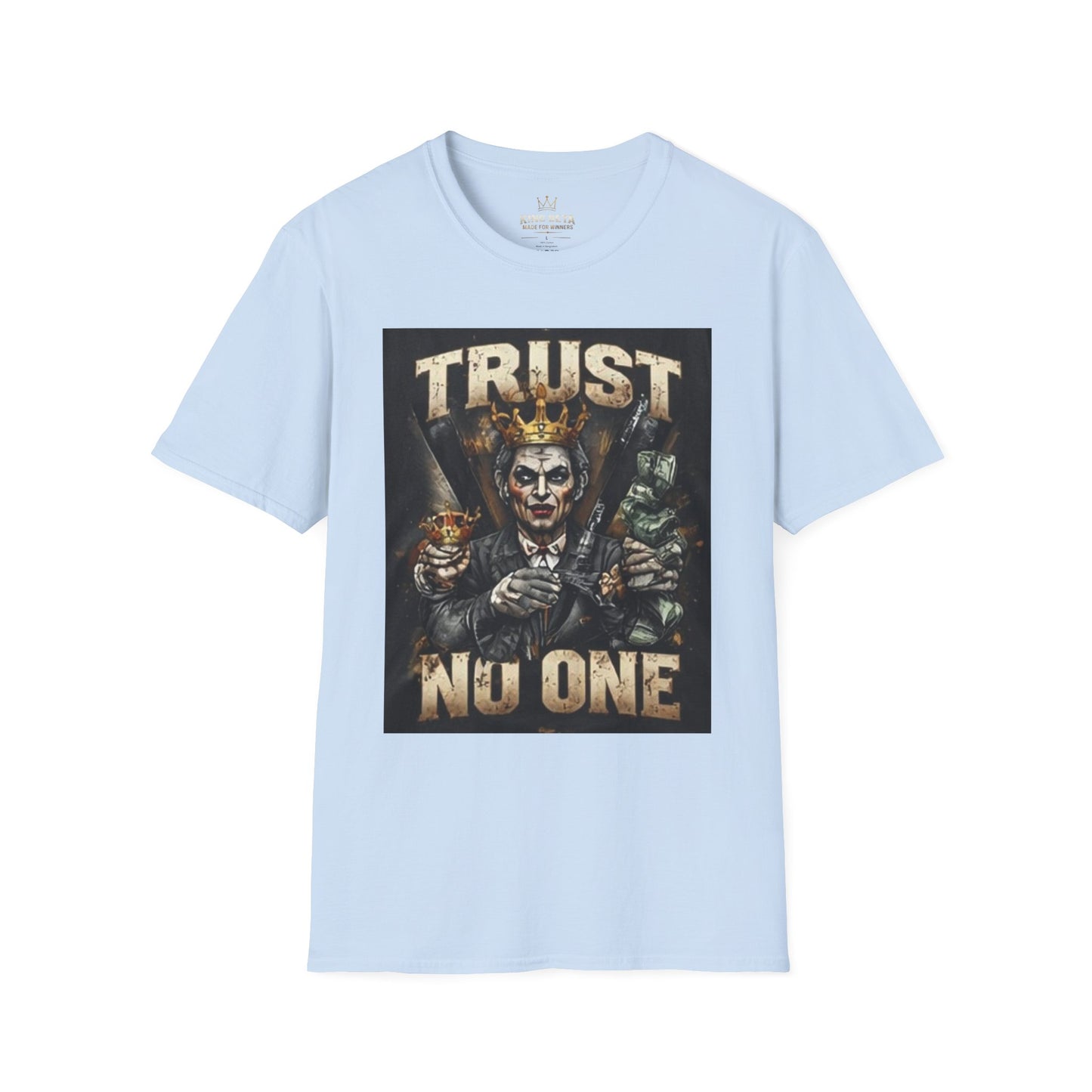 Trust No One T-Shirt — Dark Joker Crown Graphic Tee