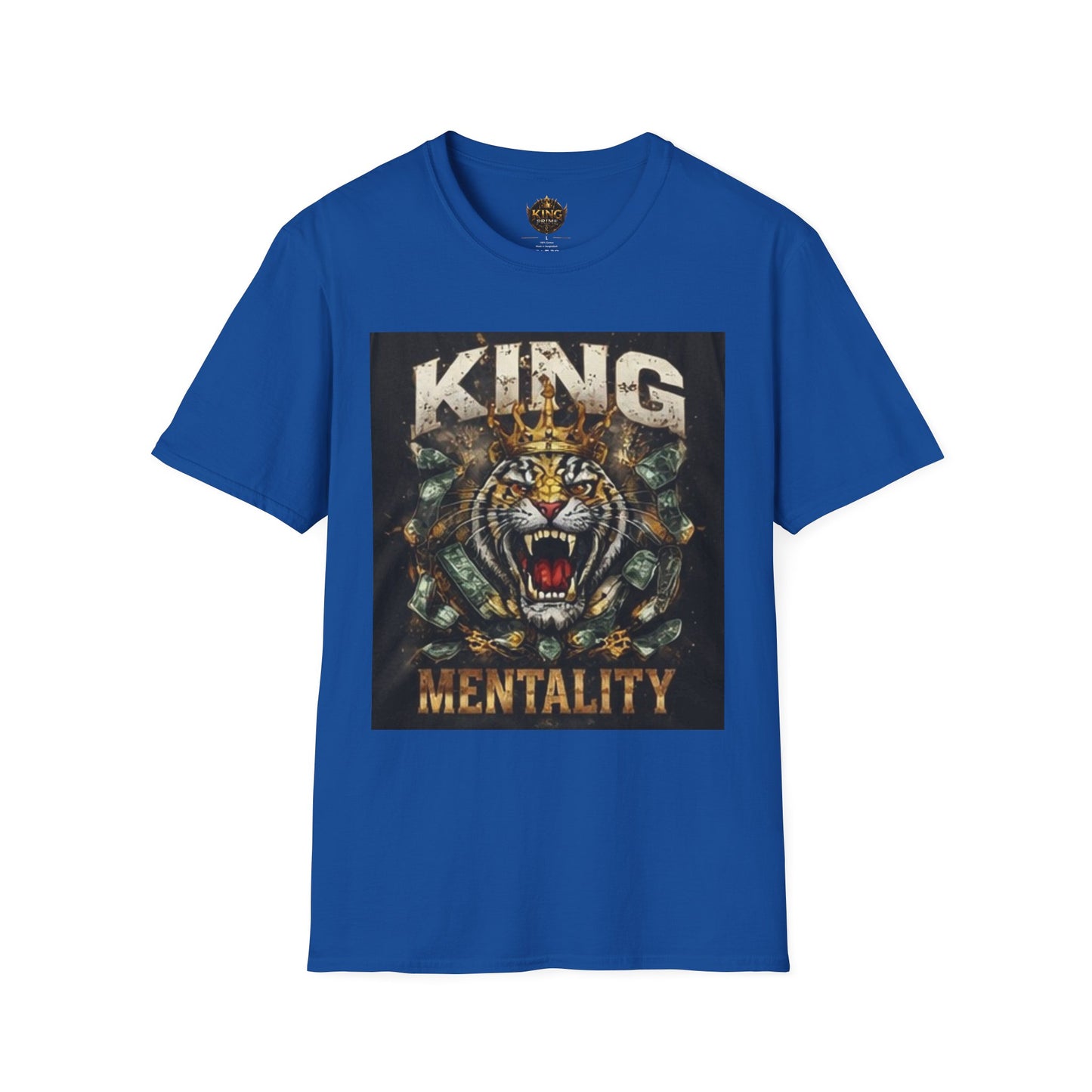 King Mentality Tiger T-Shirt — Bold Vintage Roaring Tiger Graphic Tee