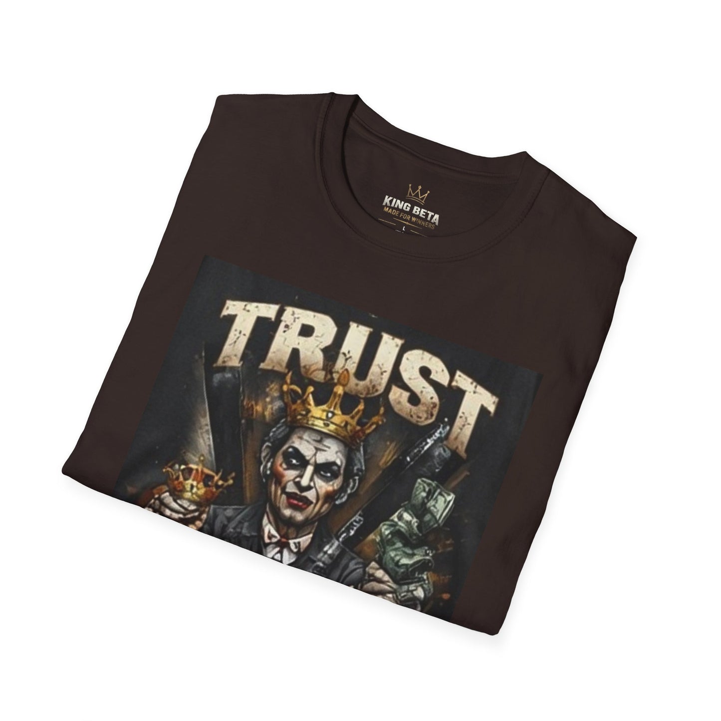 Trust No One T-Shirt — Dark Joker Crown Graphic Tee