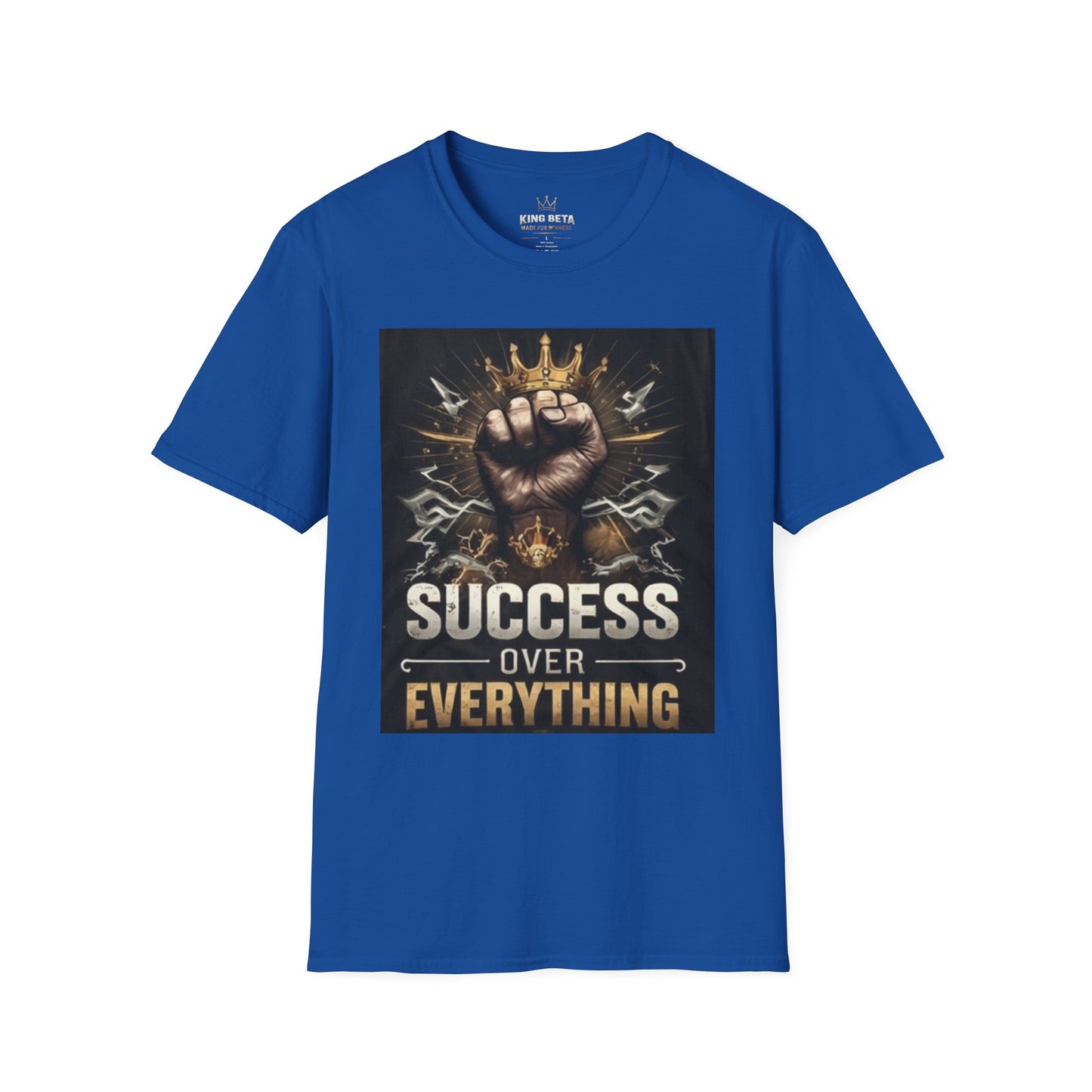 Success Over Everything T-Shirt — Motivational Crown Fist Graphic Tee