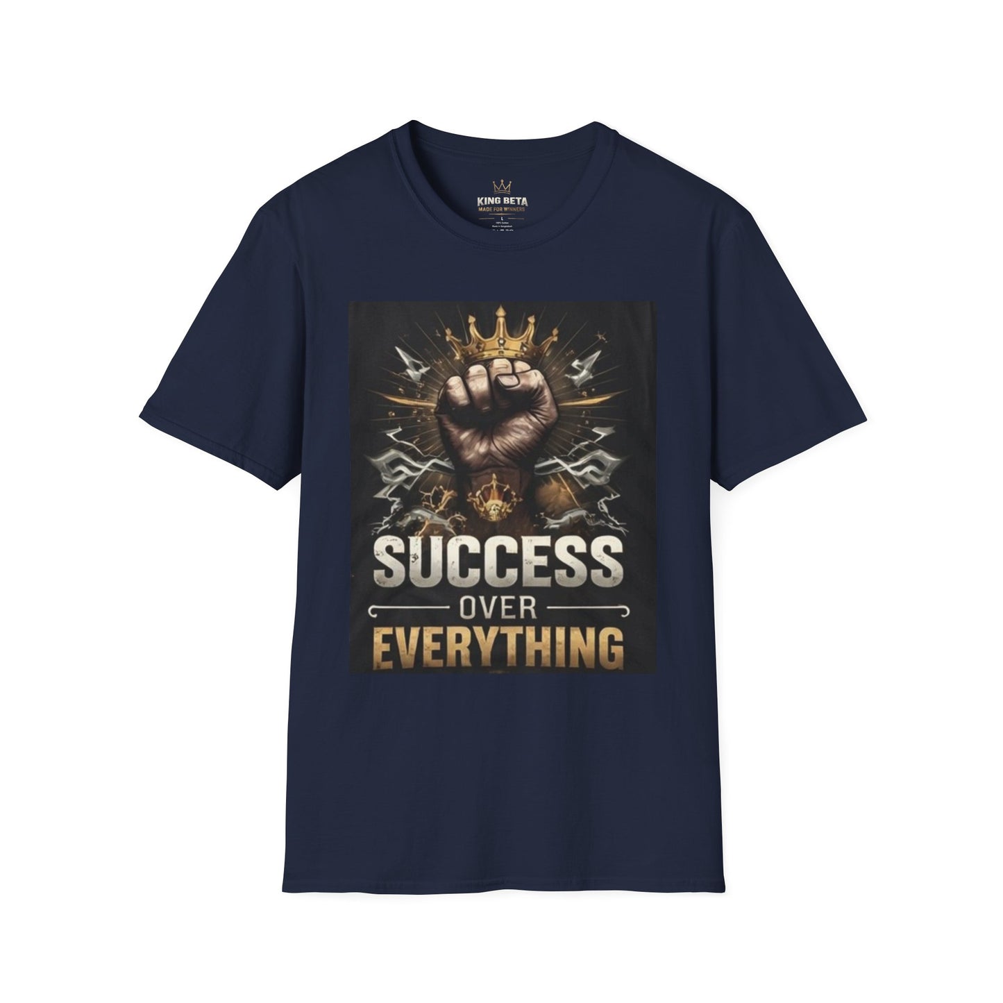 Success Over Everything T-Shirt — Motivational Crown Fist Graphic Tee