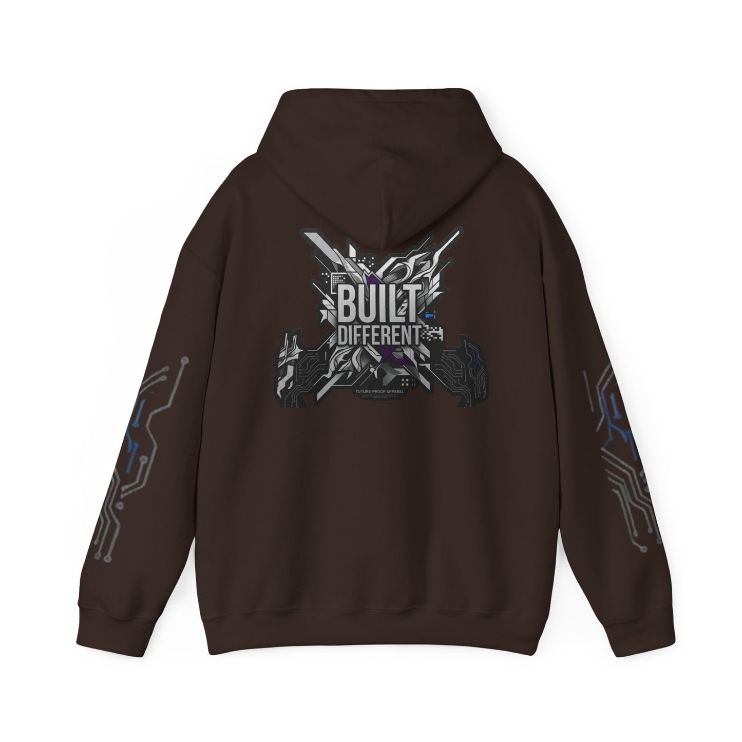 Built Different Hoodie — Tech Circuit Graphic Pullover