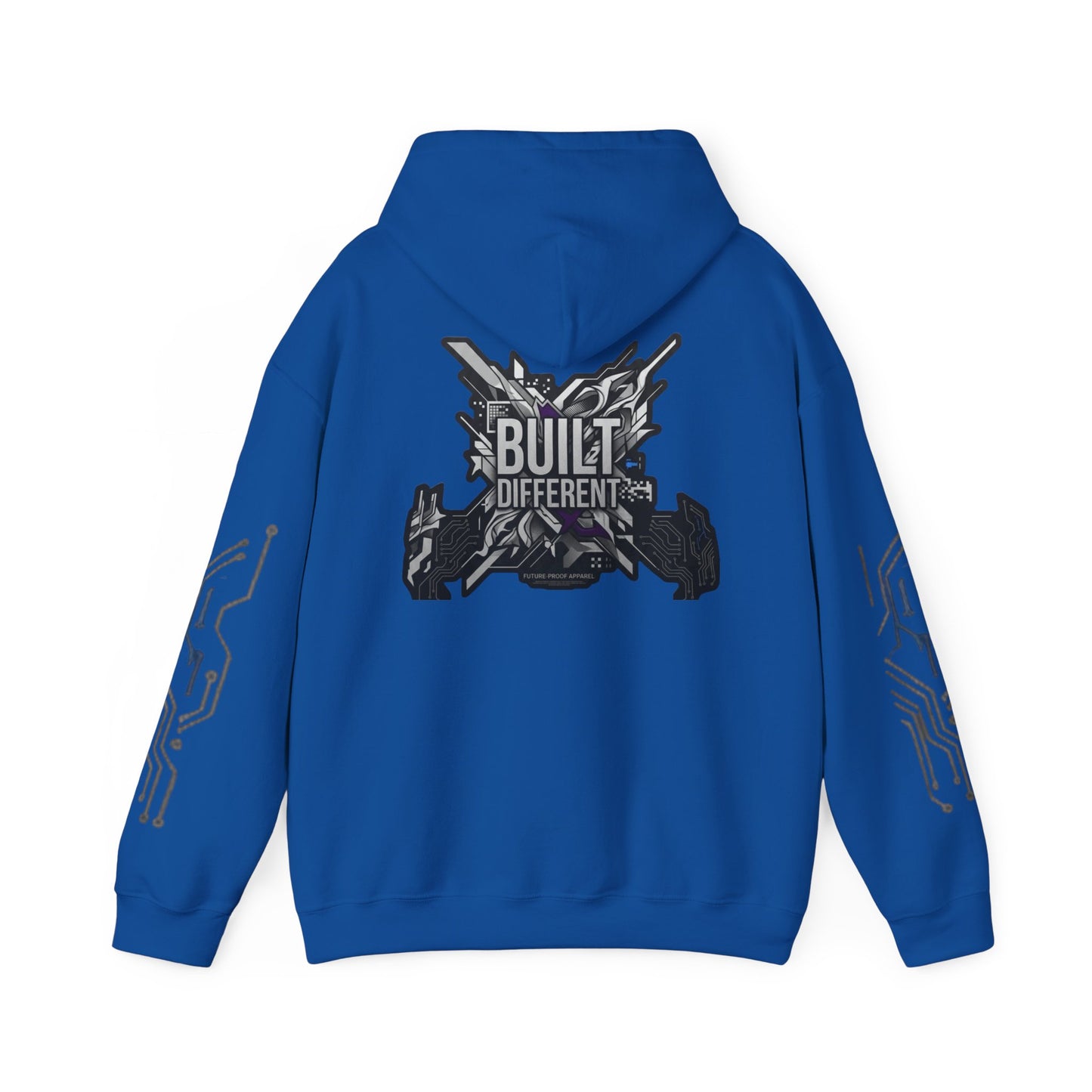 Built Different Hoodie — Tech Circuit Graphic Pullover