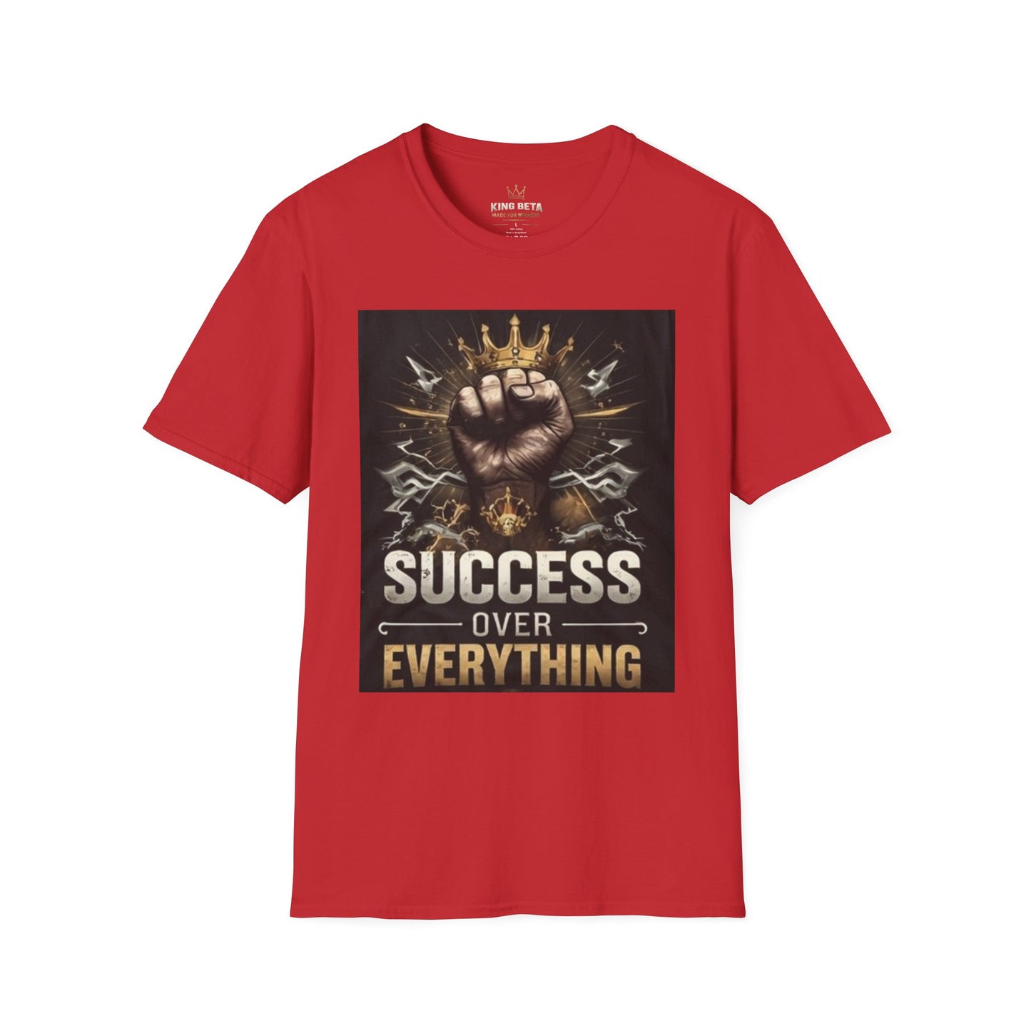 Success Over Everything T-Shirt — Motivational Crown Fist Graphic Tee