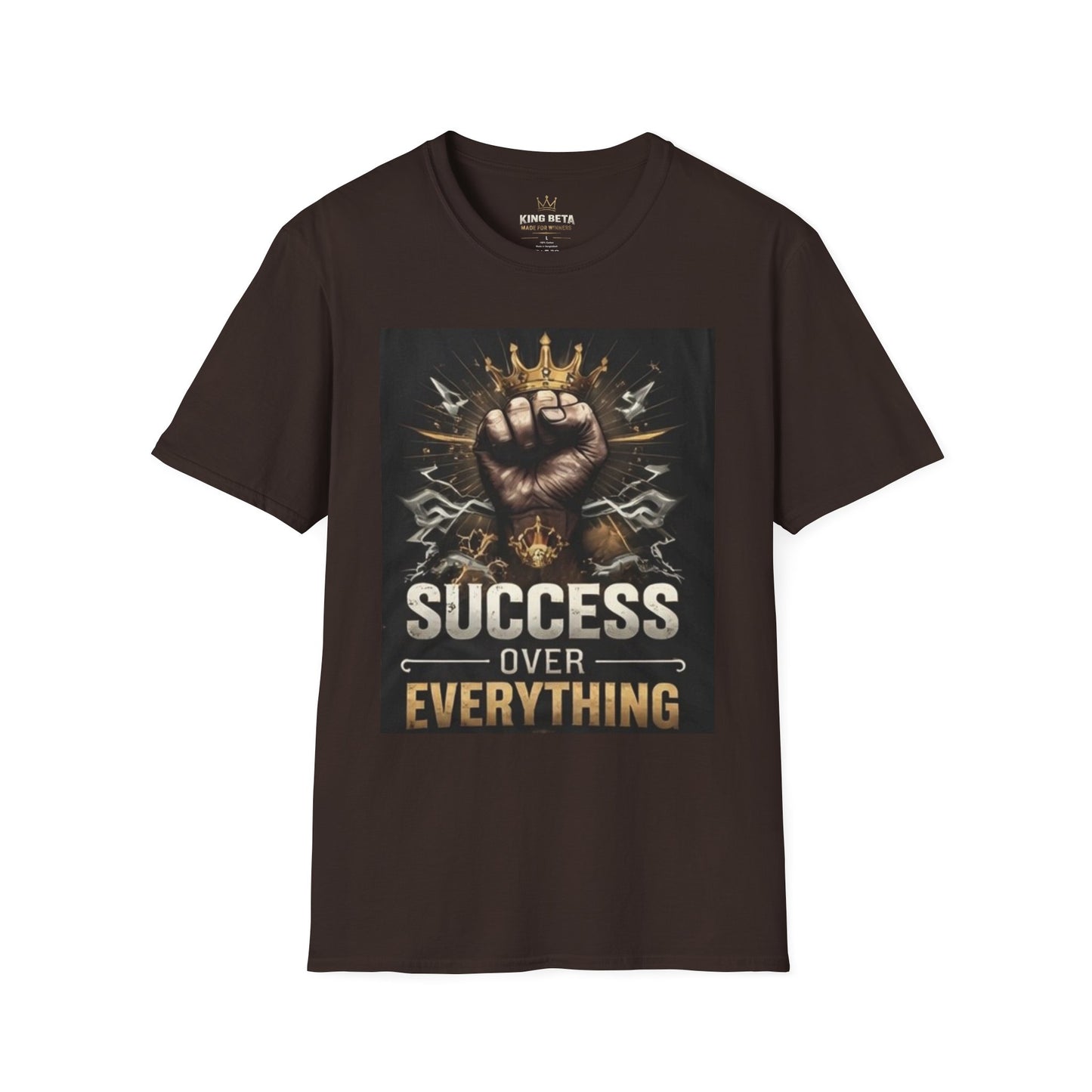 Success Over Everything T-Shirt — Motivational Crown Fist Graphic Tee