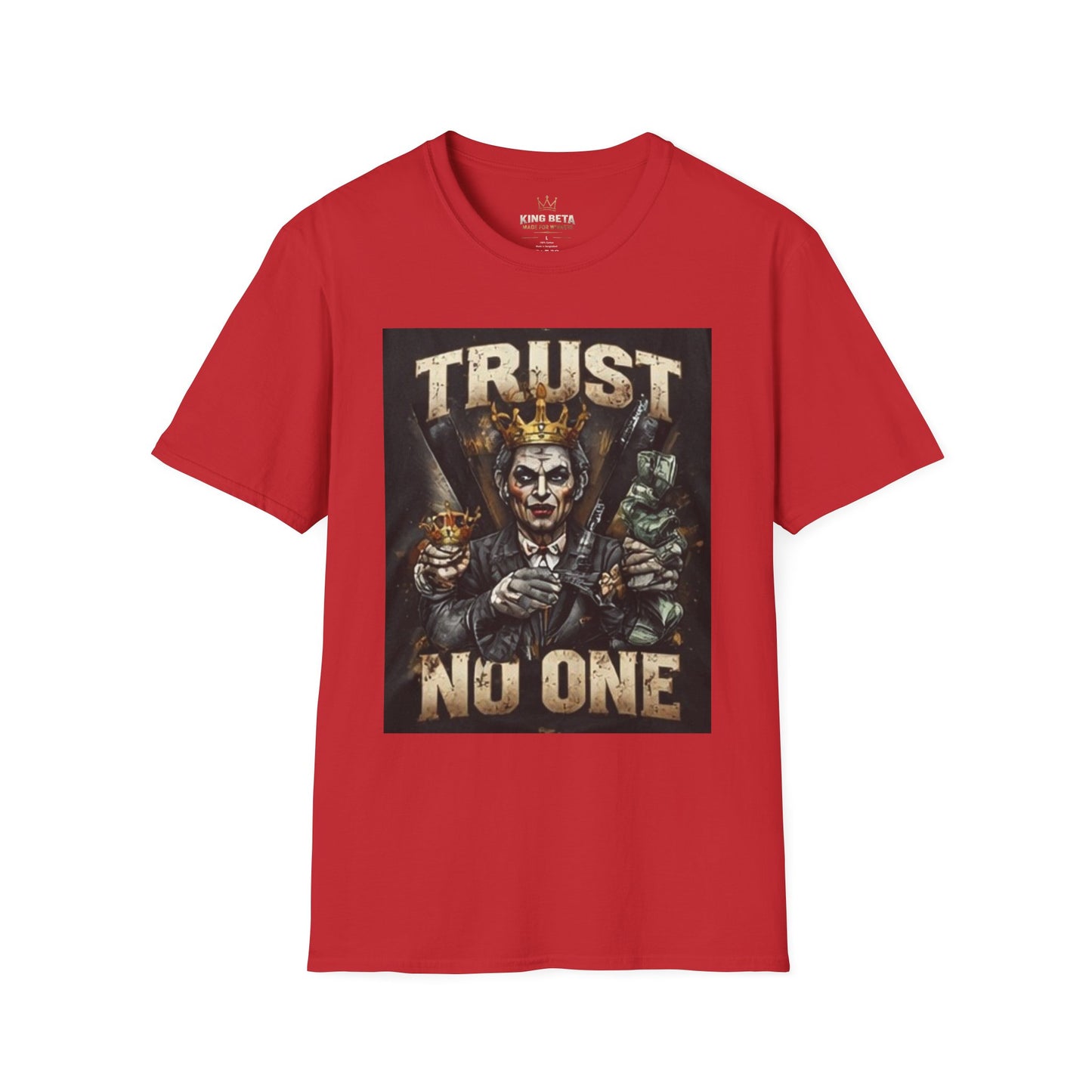 Trust No One T-Shirt — Dark Joker Crown Graphic Tee