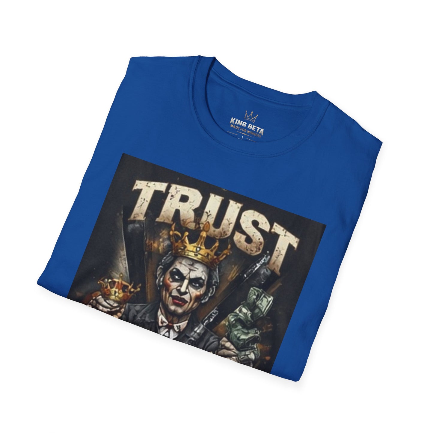 Trust No One T-Shirt — Dark Joker Crown Graphic Tee