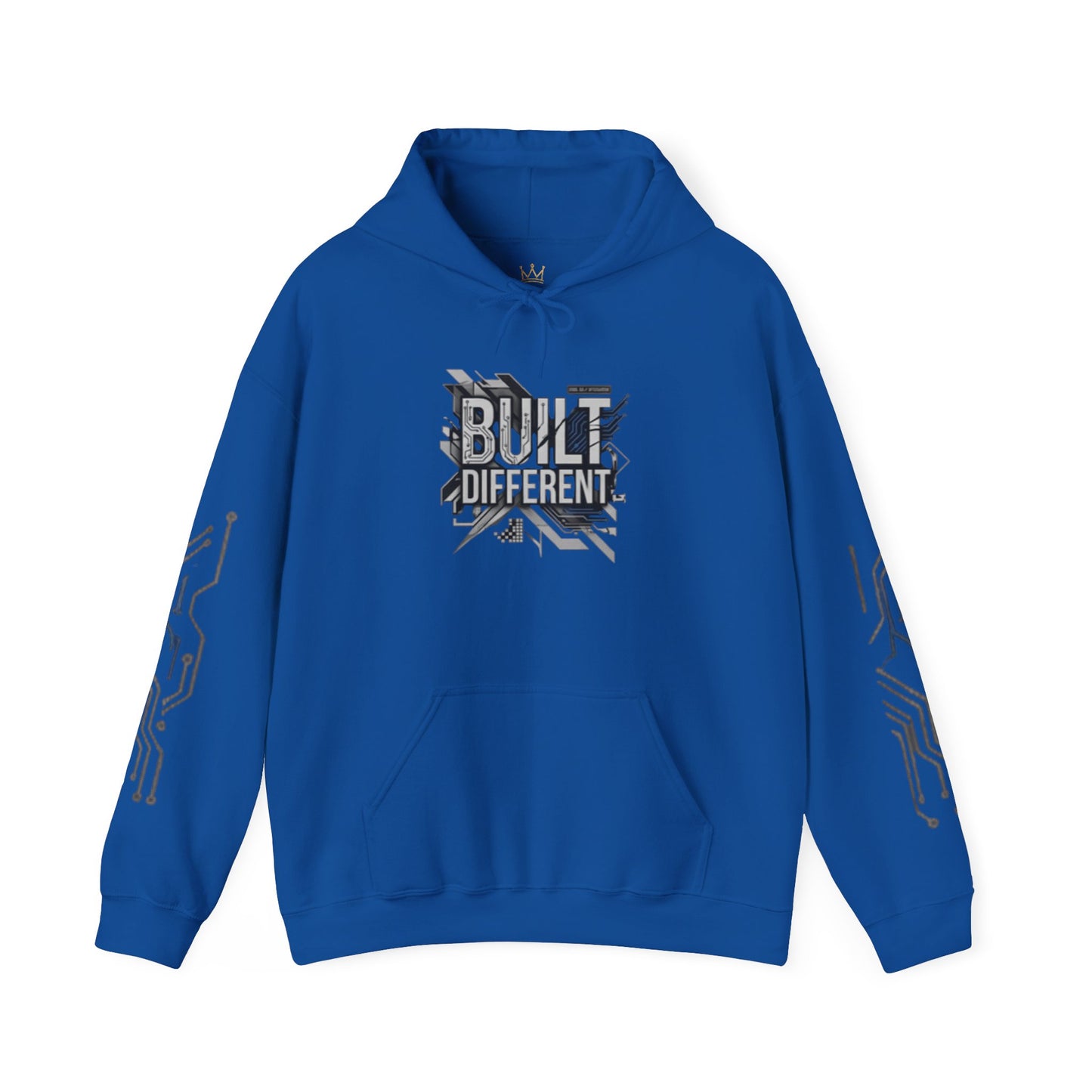 Built Different Hoodie — Tech Circuit Graphic Pullover